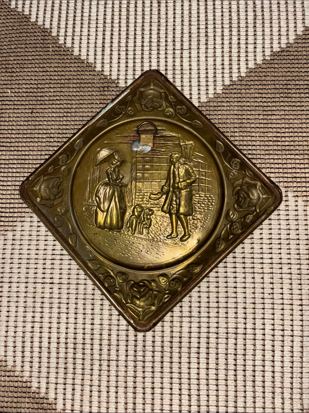 Vintage Decorative Brass Wall Plaque